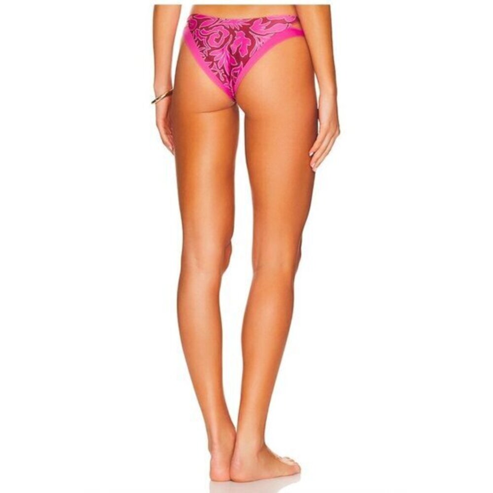 LSpace Pink Printed Bikini Bottoms Womens Size L